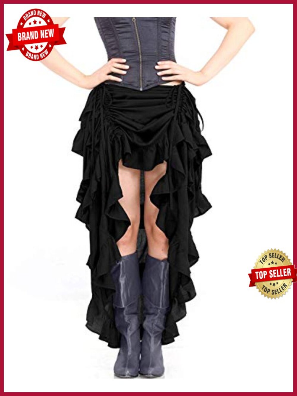 Steampunk High-Low Show Girl Skirt Cosplay Costume